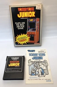 1982 Colecovision Donkey Kong Jr. By Nintendo Game BoxcW/Paper Work Tested Works - Picture 1 of 2