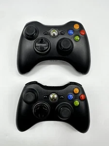 (2) Controller Wireless Microsoft Xbox 360 Nero Modello 1403 | NON TESTATO - Foto 1 di 2