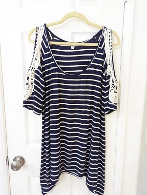 Женщин круглый вырез холодные плечи топы короткий рукав повседневный блузка футболка США - Изображение 1 из 2