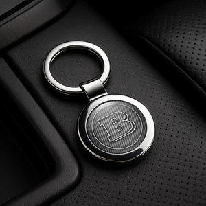 Brabus Classic Metal Keychain | Car Logo Keyring | Auto Key Fob Charm - Picture 1 of 3