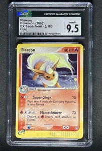 2003 Flareon Holo Pokemon EX Sandstorm #5 CGC 9.5 - Picture 1 of 2