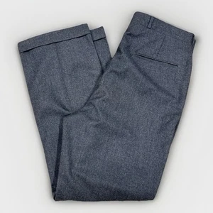 Vintage Lands End Wollhose 33 x 30 grau Anzughose für Herren hergestellt in den USA  - Bild 1 von 16