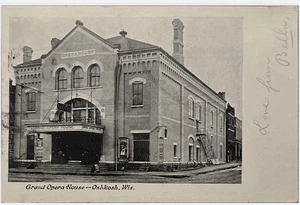 Postal de OSHKOSH Wisconsin WI GRAN ÓPERA HOUSE 1907 publicada - Imagen 1 de 2