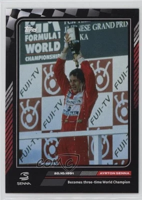 2023 Topps The Story of /740 Ayrton Senna Becomes three-time World Champion HOF - Image 1 of 2