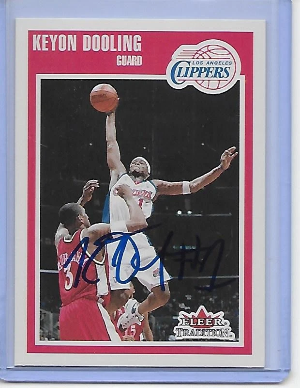 Tarjeta de baloncesto IP automática NBA KEYON DOOLING 2002-03 Fleer Los Angeles Clippers Foto 1 de 1