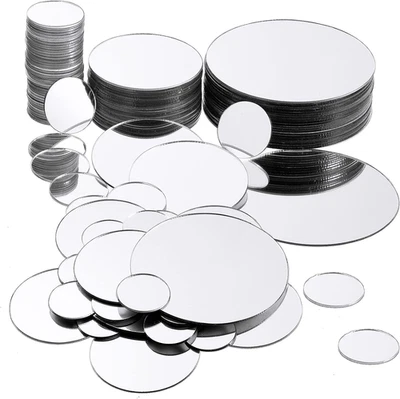 Jetec 40 Pieces Mini Size round Mirror Small round Mirror Adhesive Tiles Home De - Image 1 of 4