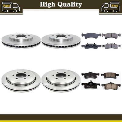 Juego de 6 pastillas de freno rotores de disco para Ford Expedition 4,6 L 5,4 L_ Foto 1 de 4