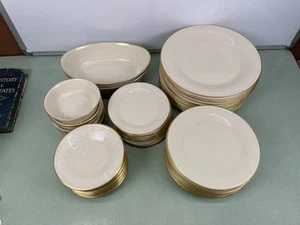 Vintage Lenox Special Ivory Gold Rim Plates Dessert Bowls Serving Dishes Lot - Picture 1 of 20