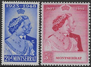 Montserrat 1948 Satz sg 115-6 MH Königliche Silberhochzeit - Bild 1 von 2