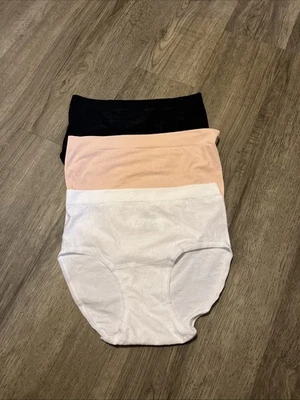 Paquete de 3 calzoncillos Breezies florales de jacquard sin etiquetas blanco melocotón negro talla S Foto 1 de 4