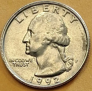 1992 P Stunning Quarter With Errors. A Must Have🤑🤑🤩🤩 - Picture 1 of 7
