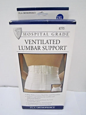 FLA  Ventilated Back Support 2XL White - Image 1 of 3
