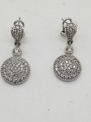 Pendientes Judith Ripka Colección Plata de Ley Circonitas Cúbicas Estrás  Foto 1 de 4