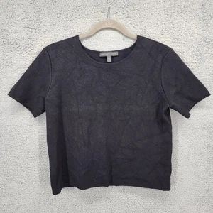 Maglia donna SAKS FIVE AVENUE nera girocollo manica corta piccola - Foto 1 di 7