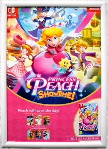 Princess Peach Showtime RARE Switch 42 cm x 59 cm Werbeposter - Bild 1 von 1