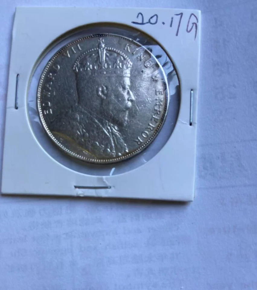 1907 Straits Settlements 1 Dollar Silver - Image 1 of 2