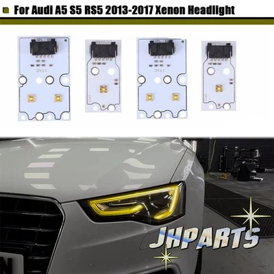 Yellow Angel Eye DRL LED Boards For Audi A5 S5 RS5 2013-2017 Xenon Headlight - Image 1 of 2