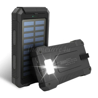 2025 Super 26800mAh USB Portable Charger Solar Power Bank for Cell Phone Gift - Image 1 of 4