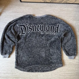 Disney Disneyland Spirit Jersey Fuzzy Sweater Erwachsene L grau Pullover Fleece - Bild 1 von 8