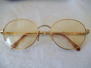 Gafas Genny marcos dorados 631 5231 55-19 brazos de oro borde completo redondo 135 con estuche - Imagen 1 de 7