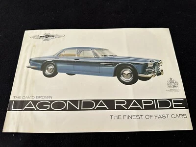 1961 62 1963 Aston Martin Lagonda Rapide Hoja de venta Catálogo David Brown Folleto Foto 1 de 4