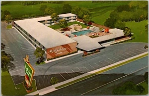 Postal Ohio Zanesville OH Holiday Inn vista aérea J. Francis Little - Imagen 1 de 2