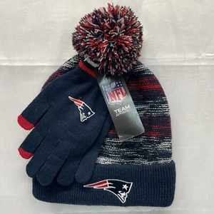 NFL New England Patriots Unisex Beanie & Glove Set - Picture 1 of 4