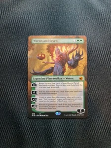Magic Gathering MTG Innistrad Midnight Hunt Variants Wrenn and Seven Borderless - Picture 1 of 1