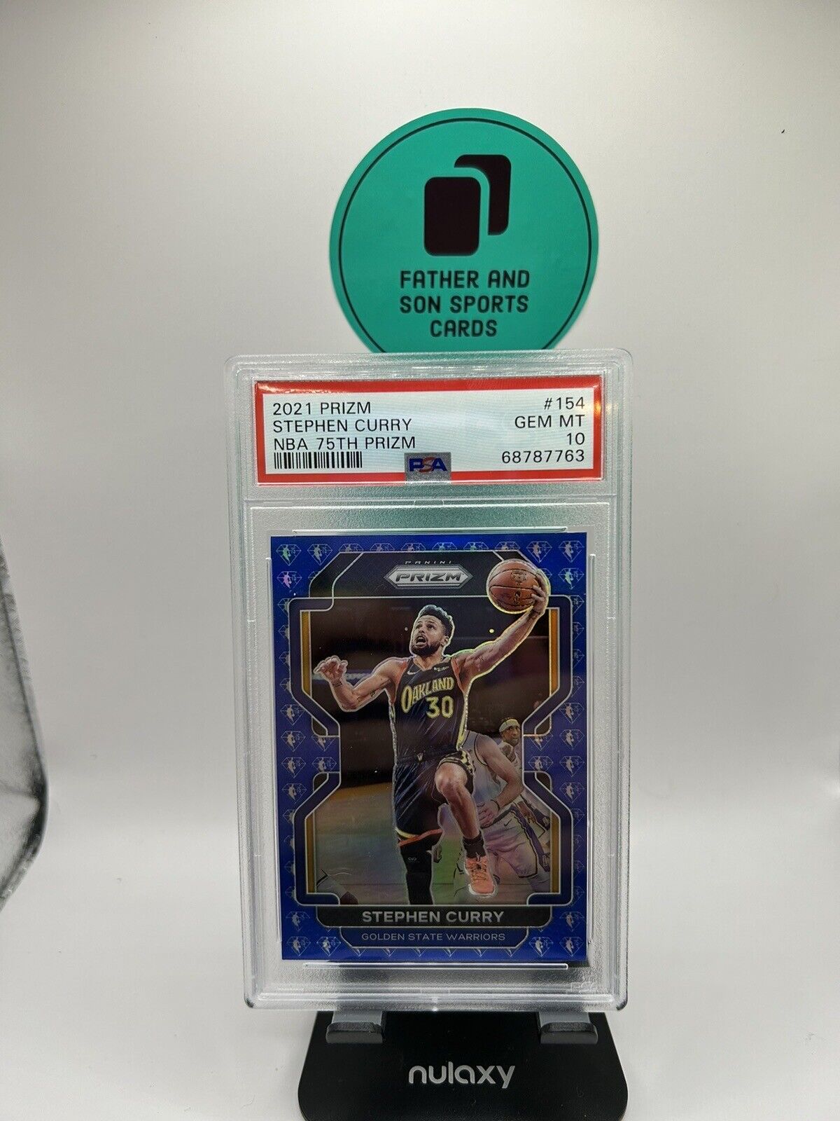 Stephen Curry 2021 Prizm #154 Blue NBA 75th Anniversary Stephen Curry 2021 Prizm #154 Blue NBA 75th Anniversary
