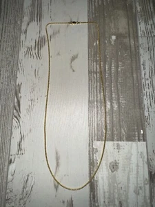 24K Gold Over Silver- Popcorn Chain Necklace- 24” In Length-Danecraft - Picture 1 of 11
