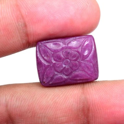 28.00 Cts Natural Untreated Ruby 19.54mm 14.80mm Octagon Hand Carved Gemstone - Image 1 of 4