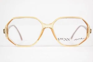Vintage Viennaline 1581 11 53[]15 130 Braun Gelb eckig Brille eyeglasses NOS - Picture 1 of 4