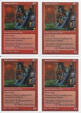 MTG: AMBUSH PARTY 5th Edition COMMON; played, Excellent condition x4