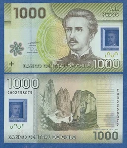 Chile 1000 Pesos P 161a 2010 UNC Polymer P 161 a - Picture 1 of 1