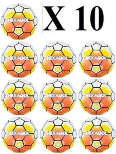Football Ball Size 5 Set of 10 Soccer Training Balls Team Kit Bulk Job Lot - Picture 1 of 4