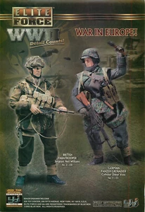 Figuras de acción de paracaidistas de la Segunda Guerra Mundial Europa Elite Force 2003 con publicidad impresa en revistas - Imagen 1 de 1