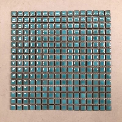 Sunrise Mosaikfliese, quadratisch, glänzend, Türkis - 1,5 x 1,5 cm - Bild 1 von 3