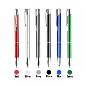 New Full Metal Ballpoint Pen 1mm Black Ink Gel Pen Office Writing Stationery US - Picture 1 of 13