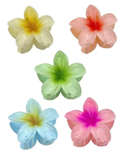 Blumen Haarspangen Set für Strand, Pool & Urlaub - 5 Stück Haarklammern - Bild 1 von 6