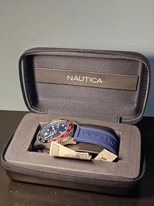 Orologio Uomo NAUTICA PACIFIC BEACH NAPPBF144 Silicone Blu Sub 100mt - Foto 1 di 4