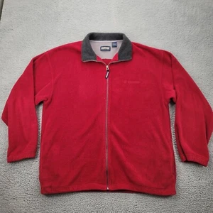 Wolverine Boots and Gear Jacket Mens Large Red Fleece Mock Neck Full Zip - Picture 1 of 11