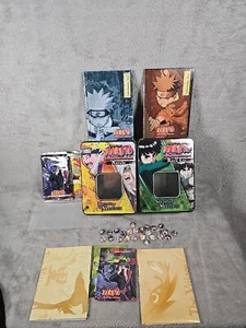 BANDAI NARUTO TCG SECRETOS DE MAESTROS NARUTO & JIRAIYA + Lata Rock Lee - Imagen 1 de 9