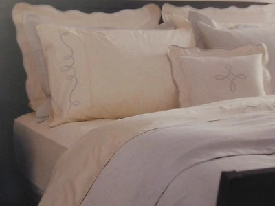 2 fundas Barbara Barry 300 TC pirueta platino euro (1 par) $187 nuevas en paquete Foto 1 de 4