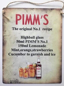 Pimms recipe sign - Picture 1 of 1