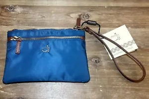 Masters blau Reißverschluss Clutch Handtasche Kalbsleder Augusta National Golf Italien - Bild 1 von 7