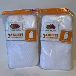 Paquete de 3 camisetas sin mangas blancas Fruit of the Loom para niños. 2 Packs NIÑOS XL 18-20 - Imagen 1 de 2