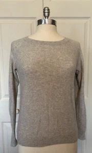 Apt. 9 100% Cashmere Light Gray Women's Long Sleeve Pullover Sweater Medium - Picture 1 of 8