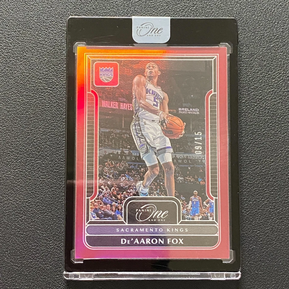 2022-23 Panini One and One De'Aaron Fox Red /15 Sacramento Kings #67 Deaaron Fox - Image 1 of 4