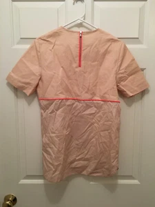 Neu ohne Etikett J. Crew Damen Muster Split Level hellrosa Bluse Top Größe 6 - Bild 1 von 2