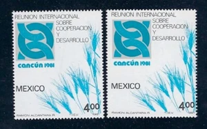 "Cooperación Reunión Canacun" FOSFORESCENCIA EN 2 PAPELES DIFF SC#1256 (FL56b) - Imagen 1 de 1